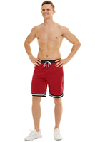 Fabricante OEM ODM, Shorts de Playa Personalizados de Alta Calidad para Hombre con Franja Lateral, Cintura con Cordón Ajustable, Secado Rápido, Shorts Bermuda Casuales