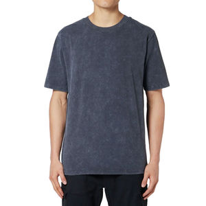 T-shirt délavé pour homme – Meilleur design, léger, écologique, respirant, coupe oversize, imprimé long, faible MOQ - Product Image 1