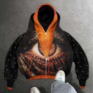 Sudadera con Capucha de Diseño Color Block, Moda Urbana Contemporánea, Patrón Único, Tela Suave y Cómoda, Atractivo Moderno y a la Moda - Product Image 1