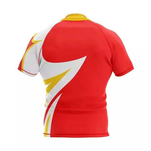 Tenue de rugby OEM grande taille en polyester doux, ensemble complet personnalisé pour équipe, kit de rugby professionnel, protection UV, évacuation de l'humidité - Product Image 2