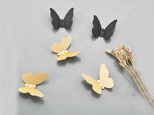 Crochet mural simple en métal en forme de papillon, accent décoratif mural parfait pour accrocher des foulards, des casquettes, des tabliers et des accessoires légers - Product Image 4