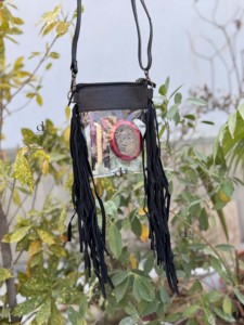 Bolso Transparente con Flecos de Cuero Tallado a Mano, Elegante Bolso para Teléfono, Bolso Pequeño, Bolso Multiusos para Mujer - Product Image 5