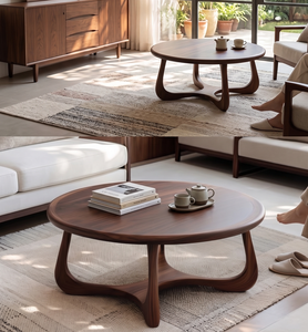 Modern Design Living Room <b>Small</b> Round Wooden Coffee Tea <b>Table</b> Home <b>Storage</b> Organization Top Quality - Product Image 2