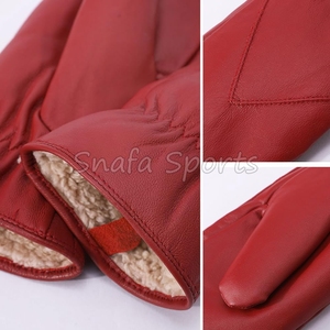 Guantes de Esquí para Hombre, Guantes de Cuero para Clima Frío de Invierno, Guantes de Piel para Invierno, Guantes de Cuero Auténtico - Product Image 2