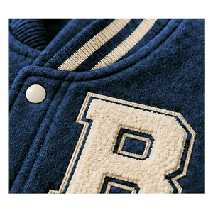 Chaqueta Varsity Personalizada con el Escudo de Brooklyn en Azul Cobalto, Chaqueta Universitaria de Béisbol, Chaqueta Bomber con Bordado Chenille, Venta al Por Mayor OEM - Product Image 6