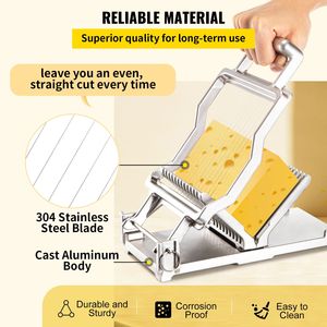 Tagliatrice per Formaggio Professionale con Filo da 1 cm e 2 cm Sostituibile, Lama in Lega di Alluminio Resistente per Tagliare Burro - Product Image 3