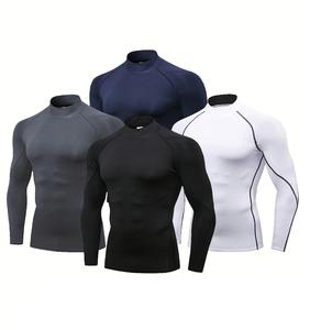 Camisetas de Compresión para Hombre de Verano de Alta Calidad, Transpirables, Elásticas en Cuatro Direcciones, de Secado Rápido, Manga Corta - Product Image 4