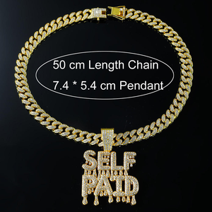 Moissanite Diamond Self Paid Pendant Necklace 925 Silver <b>Iced</b> <b>Out</b> Cuban <b>Chain</b> Hip Hop Jewelry Gift for Men Women - Product Image 3