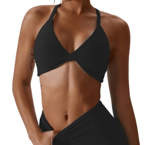 High Quality Lightweight Breathable Simple Cross Backless Front Custom Fitness Gym Workout Adjustable Strap Sports Yoga Bra - Product Image 3