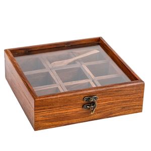 Sheesham Wood Floral Burnt Kitchen Decorative Masala <b>Box</b> Masala Dani Utility <b>Spice</b> <b>Box</b> Set Perfect Gift for Her Mom Christmas - Product Image 6