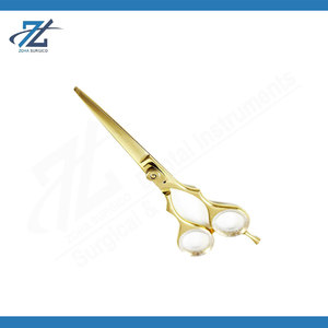 Barber Scissors Professional Salon Use Stainless Steel Sharp Blades Beauty Manicure <b>Care</b> Gold Color Pakistan - Product Image 6