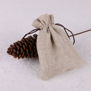 Bolsa Ecológica de Yute Natural para Empacar Granos de Café con Cierre de Cordón para Almacenamiento de Café a Granel - Product Image 5