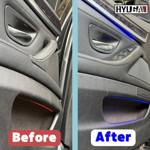 Iluminación ambiental LED para el interior del coche, compatible con BMW Serie 1-5 F20 / F30 / F32 / F10 / F11 HYUGA (2 piezas) - Product Image 6