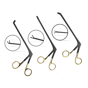 Ensemble de 3 rongeurs manuels en acier inoxydable pour laminectomie et disque intervertébral, droits et coudés, 2 mm, 3 mm, 4 mm x 20 cm de longueur de tige - Product Image 1