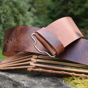 Cinturón de Cuero de Búfalo con Diseño Marbelled y Aspecto Desgastado para Kilt, Cinturón Tradicional para Kilt Tartán, Cinturones Duraderos 2026 - Product Image 5