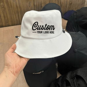 Chapeaux Bob en Coton Multicolores à Large Bord avec Logo Personnalisé, Respirants, Pliables, Unisexe, pour l'Extérieur, avec Cordon - Product Image 4