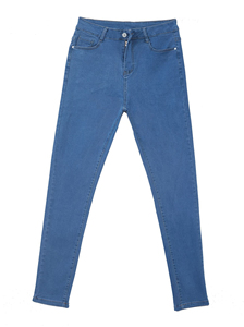 Jean en denim droit taille mi-haute pour femme, style européen personnalisé, 100 % coton, respirant, léger, décontracté pour l'été - Product Image 4