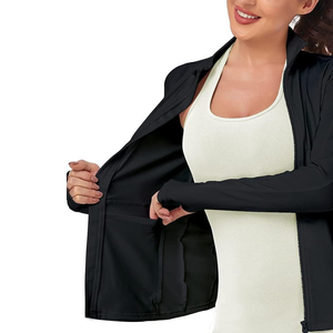 Strength Training Fitted Workout <b>Jacket</b> Breathable Stretch Knit <b>Women's</b> Fitness <b>Jacket</b> Cropped fit OEM ODM Supplier Bulk Supply - Product Image 4