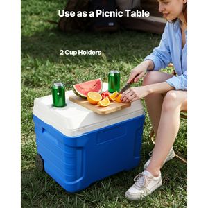 Glacière rigide portable à roulettes 45QT, étanche, conserve la fraîcheur pendant 48 heures - Product Image 6