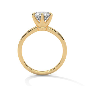 Elegant Design Brilliant Round Cut Lab Grown Diamond <b>Ring</b> <b>Crafted</b> From 14K Yellow Gold Six Prong Set GRA Certified Women Jewelry - Product Image 3