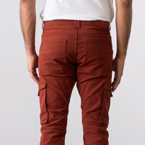 New High Waist Wide Leg Canvas Cargo Pants 4 Pockets 100% Cotton <b>Drawstring</b> <b>Trouser</b> Custom Men Lightweight - Product Image 3