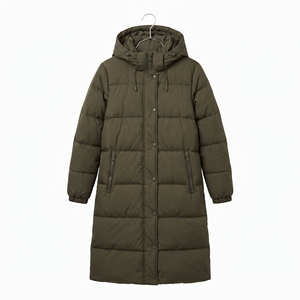Abrigo Acolchado con Capucha para Mujer, Abrigo Largo Informal y Cálido para Invierno, OEM ODM, Venta al por Mayor de Fábrica, Logotipo Personalizado, MOQ Bajo - Product Image 3