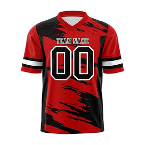 New Custom Wholesale Short Printed Navy <b>Blue</b> Yellow <b>Mesh</b> Authentic Gradient Square Shape Flag Football Jersey with Custom Colors - Product Image 4