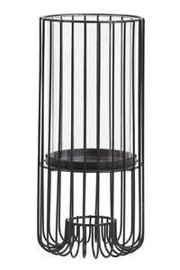 Grande lanterne antique en métal et fer, porte-bougie avec finition vieillie pour une décoration intérieure et une ambiance vintage. - Product Image 6