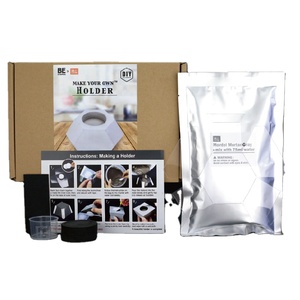 Kit de Soporte Hexagonal de Hormigón para Hacerlo Usted Mismo, Mortero Gris, Decoración Ecológica para el Hogar, Portavelas Hecho a Mano - Product Image 1