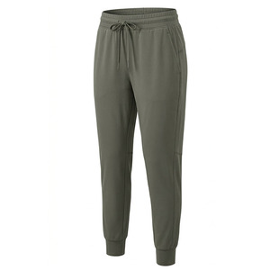 Joggers Drawstring Waist Ankle-Length Solid Color Latest Style Outdoor Joggers Gym Wear Straight Leg <b>Trouser</b> Drawstring Waist - Product Image 3