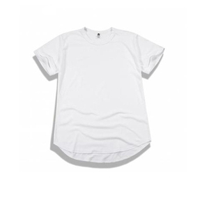 เสื้อยืดแขนสั้นผู้ชายทรงโอเวอร์ไซส์ คอกลม ผ้าเจอร์ซีย์คอตตอนสีพื้น ระบายอากาศได้ดี ทรงยาว - Product Image 2