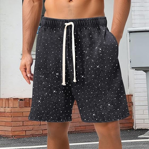 Finch Garment Men's Street Wear Jogging Shorts Vintage Washed Rhinestone Shorts Baggy Sun Faded spray - Product Image 6