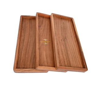 Bandeja Rectangular de Madera Hecha a Mano, Bandeja de Servir de Madera Maciza Natural para Uso en la Cocina y la Mesa del Comedor - Product Image 4
