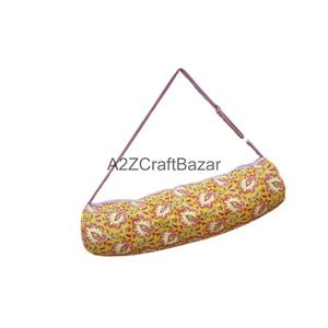 กระเป๋าสะพายไหล่ลายควิลท์สไตล์โบฮีเมียนสำหรับวันหยุดสุดสัปดาห์ น้ำหนักเบา ลายพิมพ์สัตว์ เป็นมิตรกับสิ่งแวดล้อม ทำจากผ้าฝ้ายพิมพ์ลายมือ - Product Image 1