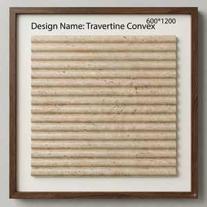 Carreaux muraux flexibles en travertin convexe, imitation pierre mate, texture solide, pour usage intérieur, carreaux muraux en céramique mate MCM - Product Image 2