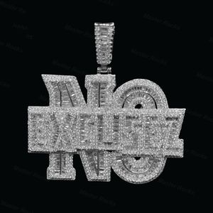 14K <b>Solid</b> <b>Gold</b> No Excuses Letter <b>Pendant</b> 14K <b>Gold</b> Plated Zinc Alloy Bezel Setting Lab Grown Micro Pave Zircon Hip Hop Unisex - Product Image 2