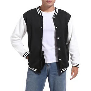 Chaqueta Varsity de Alta Calidad para Hombre, Estilo Universitario, Mezcla de Lana y Lona, Cierre con Botones a Presión, para Invierno - Product Image 1