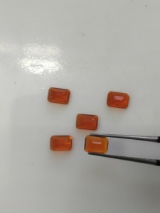 โอปอลสีส้มธรรมชาติ 7x5 มม. รูปทรงแปดเหลี่ยม คุณภาพดีที่สุด สำหรับทำเครื่องประดับ - Product Image 4