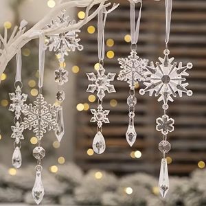Clear Glass Christmas Ornaments Chandelier Crystals and Teardrop Hanging Decorations Centerpieces 3 Drop - Product Image 1