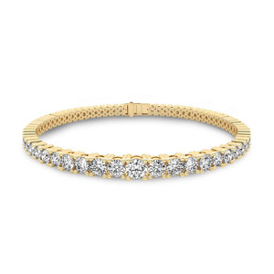 จิม่ามีสไตล์น่ารัก10K/14K/18K สร้อยข้อมือสีขาวชุบทอง cecily ทรงกลมสำหรับผู้หญิงได้รับการรับรองจากห้องปฏิบัติการ - Product Image 3