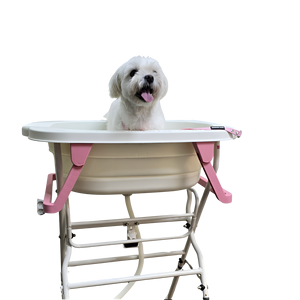 อ่างอาบน้ำสัตว์เลี้ยงปรับระดับได้ HEDYS GROOMING รุ่นโมเดิร์น สำหรับใช้ในบ้าน - แบบพกพา ปรับความสูงได้ 3 ระดับ โครงพับได้ แข็งแรง ทนทาน สำหรับสุนัข วัสดุ PP/อลูมิเนียม/PTE - Product Image 1