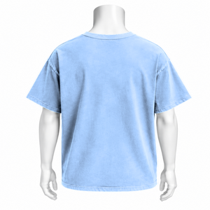 Sky Blue Weathered <b>Pocket</b> Tee Garment Washed Cotton Short Sleeve <b>T</b> <b>Shirt</b> Loose Fit Chest <b>Pocket</b> Vintage Casual Everyday - Product Image 2