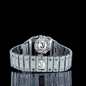 Reloj de Lujo en Oferta, Caja Cuadrada de Acero Inoxidable de 41 mm, con Diamantes, Bisel de Cristal Completo, Movimiento Mecánico ETA, Resistente al Agua - Product Image 6