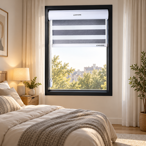 WINHOME Super White Series White Zebra <b>Roller</b> Shades Hotel And Apartment Projects Apartment Window Custom OEM ODM - Product Image 1