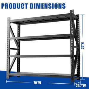 Scaffalatura Industriale Robusta per Garage 75"H X 79"W Capacità 6000LBS, Scaffale in Acciaio per Stoccaggio - Product Image 2