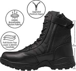 Calzado Táctico Cómodo y Ligero, Botas Impermeables para Exteriores, Calzado Transpirable y Duradero para Hombre, para Entrenamiento - Product Image 2