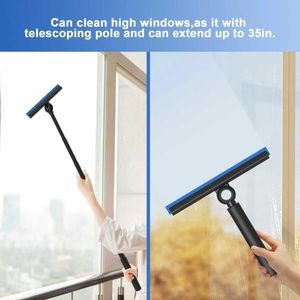 Tergivetro doccia con manico lungo telescopico, strumento estensibile per la pulizia di porte in vetro - Product Image 3