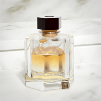 INNORHINO Bouteille diffuseur de luxe en verre borosilicate, bouteille décorative pour bâtonnets diffuseurs, bouchon à vis en bambou, pour parfum d'ambiance et huiles essentielles