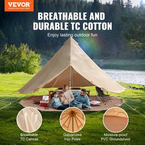 Tenda a Campana in Tela per 4 Stagioni, 5 M/16,4 ft, Traspirante, Tipo Yurt con Apertura per Stufa, per 8 Persone - Product Image 2
