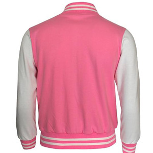 Custom logo Leather Sleeves Blank Letterman <b>Jacket</b> Oversize University Cheap Custom pink Varsity <b>Jacket</b> - Product Image 2